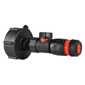 IBC 2” S60X6 Cap with BSPF Thread-Quick Connect Male Valve – Heavy Duty Pipe & Hose Fitting UK IBC Tanks Fittings Free Shipping