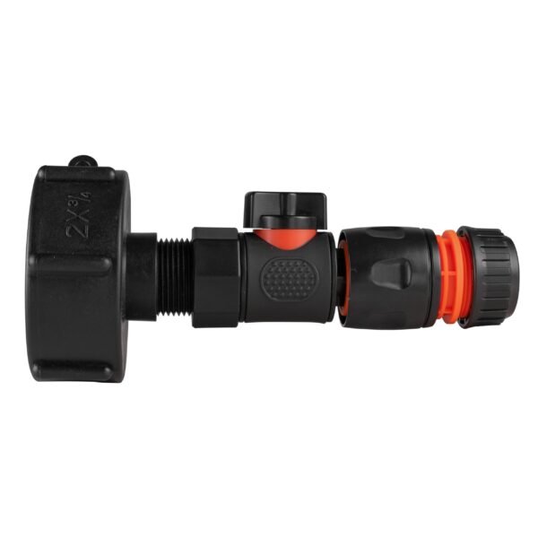 Ibc 2” s60x6 cap with bspf thread-quick connect male valve – heavy duty pipe & hose fitting uk ibc tanks fittings free shipping 7