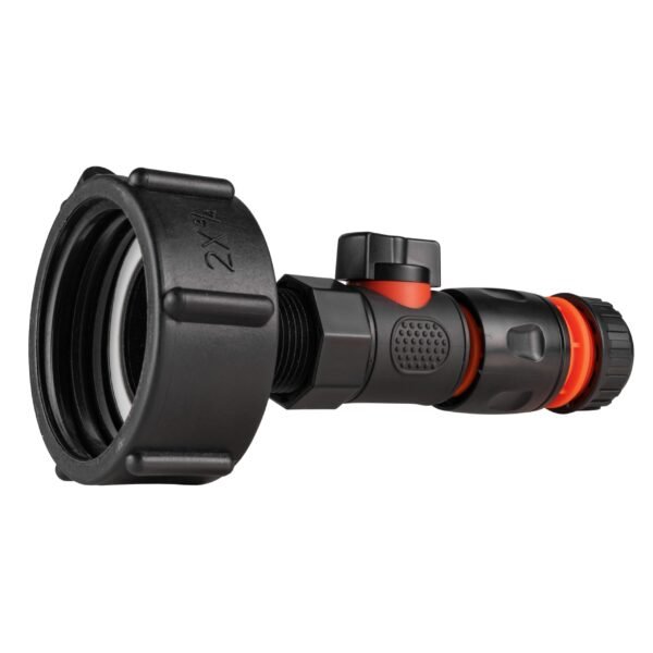 Ibc 2” s60x6 cap with bspf thread-quick connect male valve – heavy duty pipe & hose fitting uk ibc tanks fittings free shipping 9
