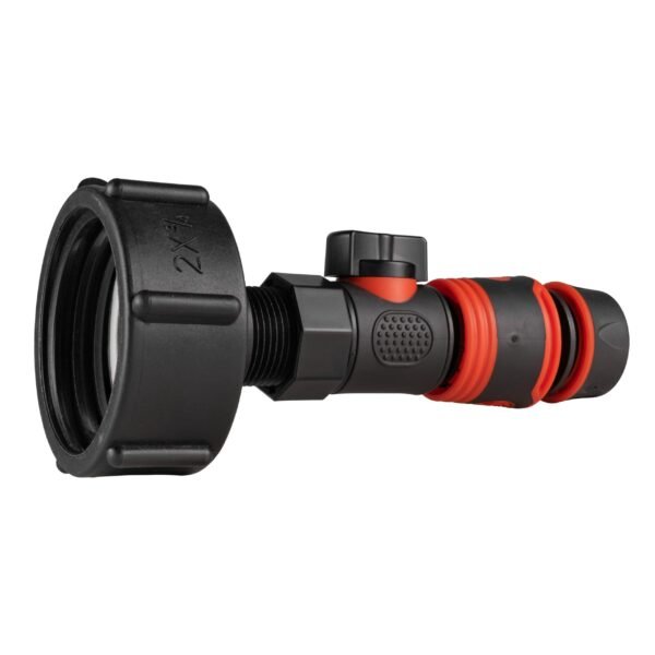 Ibc 2” s60x6 cap with bspf thread-quick connect male valve – heavy duty pipe & hose fitting uk ibc tanks fittings free shipping 9