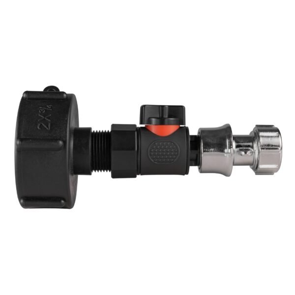 Ibc 2” s60x6 cap with bspf thread-quick connect male valve – heavy duty pipe & hose fitting uk ibc tanks fittings free shipping 7