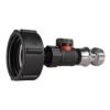 Ibc 2” s60x6 cap with bspf thread-quick connect male valve – heavy duty pipe & hose fitting uk ibc tanks fittings free shipping 47