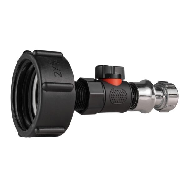 Ibc 2” s60x6 cap with bspf thread-quick connect male valve – heavy duty pipe & hose fitting uk ibc tanks fittings free shipping 9