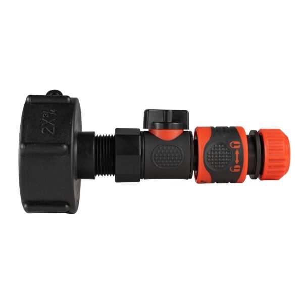 Ibc 2” s60x6 cap with bspf thread-quick connect male valve – heavy duty pipe & hose fitting uk ibc tanks fittings free shipping 7