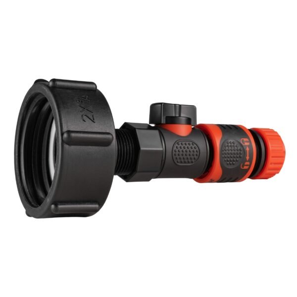 Ibc 2” s60x6 cap with bspf thread-quick connect male valve – heavy duty pipe & hose fitting uk ibc tanks fittings free shipping 9