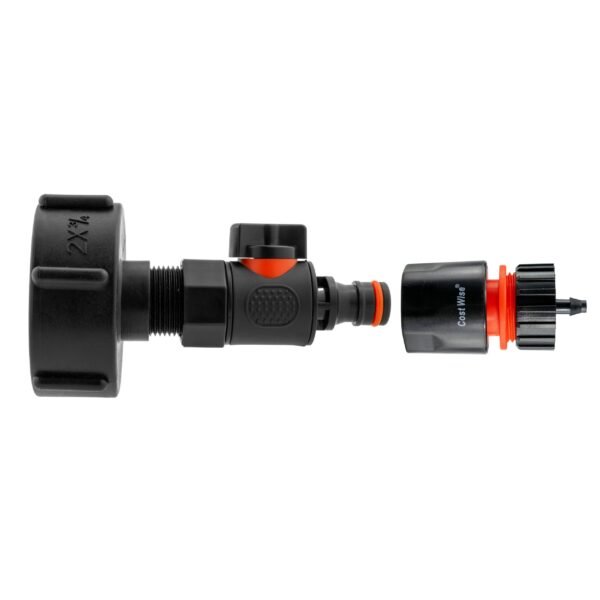 Ibc 2” s60x6 cap with bspf thread-quick connect male valve – heavy duty pipe & hose fitting uk ibc tanks fittings free shipping 17
