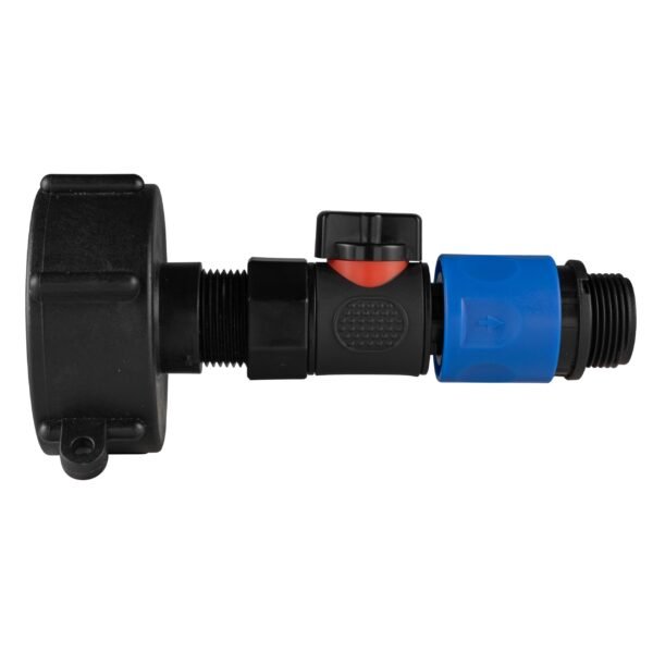 Ibc 2” s60x6 cap with bspf thread-quick connect male valve – heavy duty pipe & hose fitting uk ibc tanks fittings free shipping 7