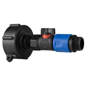 IBC 2” S60X6 Cap with BSPF Thread-Quick Connect Male Valve – Heavy Duty Pipe & Hose Fitting UK IBC Tanks Fittings Free Shipping