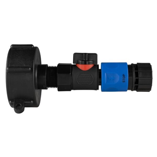 Ibc 2” s60x6 cap with bspf thread-quick connect male valve – heavy duty pipe & hose fitting uk ibc tanks fittings free shipping 7