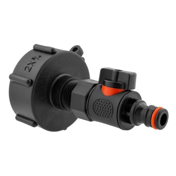 Ibc 2” s60x6 cap with bspf thread-quick connect male valve – heavy duty pipe & hose fitting uk ibc tanks fittings free shipping 5