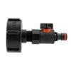 Ibc 2” s60x6 cap with bspf thread-quick connect male valve – heavy duty pipe & hose fitting uk ibc tanks fittings free shipping 37