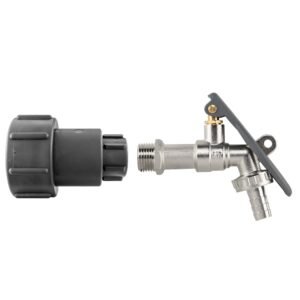 IBC 2" S60X6 - 1/2" BSP Extender Adaptor with Lever Tap Hose