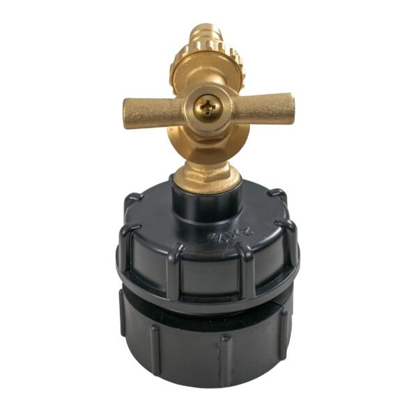 IBC 2” BSPF – S60X6 Cap with S60X6 – ½” BSPF Cap and Brass