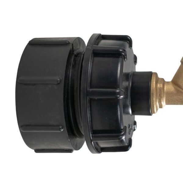 IBC 2” BSPF – S60X6 Cap with S60X6 – ½” BSPF Cap and Brass