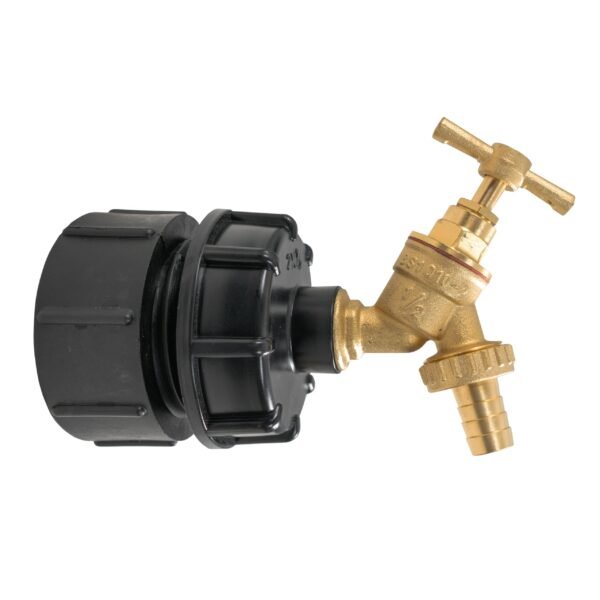 IBC 2” BSPF – S60X6 Cap with S60X6 – ½” BSPF Cap and Brass