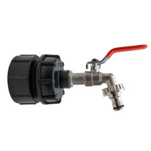 IBC 2” BSPF – S60X6 Cap with S60X6 – ½” BSPF Cap and Quick – Heavy Duty Pipe & Hose Fitting UK IBC Tanks Fittings Free Shipping