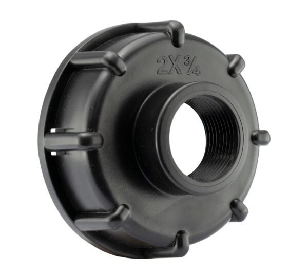 Ibc 2" s60x6 cap with large plastic valve and 13mm brass – heavy duty pipe & hose fitting uk