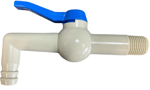 Pp tap 90 degree with 1/2″bspm inlet 150mm – heavy duty pipe & hose fitting uk full flow valves free shipping 2