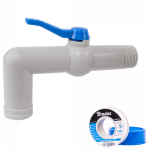 PP TAP 90 DEGREE WITH 1″BSPM INLET + PTFE TAPE Home & Garden Free Shipping