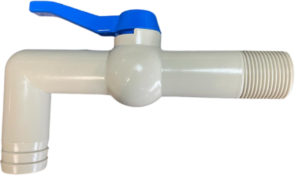 Pp tap 90 degree with 3/4″bspm inlet 160mm full flow valves free shipping 2