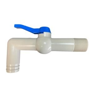 PP TAP 90 DEGREE WITH 3/4″BSPM INLET 160mm Full Flow Valves Free Shipping