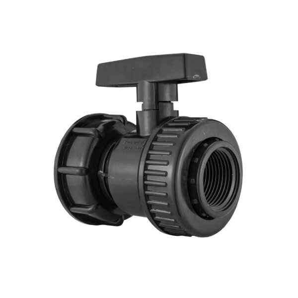 Ibc 2″ s60x6 cap with large plastic valve – heavy duty pipe & hose fitting uk ibc tanks fittings free shipping 5