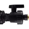 Ibc 2" s60x6 cap with large plastic valve and 13mm brass – heavy duty pipe & hose fitting uk