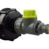 Ibc 2” s60x6 cap with ¾” bsp – click lock valve lime – heavy duty pipe & hose fitting uk ibc tanks fittings free shipping 2