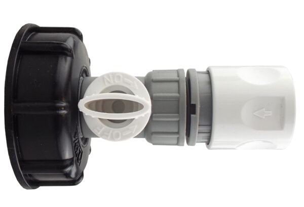 Ibc 2” s60x6 cap with bsp threaded valve and hose connector – heavy duty pipe & hose fitting uk ibc tanks fittings free shipping 5