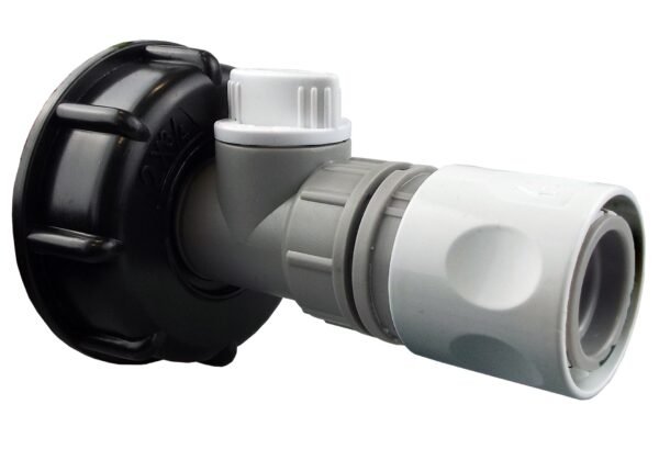 Ibc 2” s60x6 cap with bsp threaded valve and hose connector – heavy duty pipe & hose fitting uk ibc tanks fittings free shipping 7