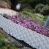 Lawn edging, plastic palisade rattan effect, 2. 4m, black