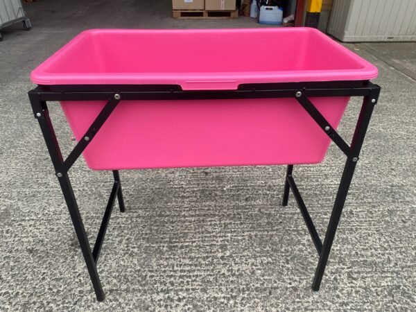 Pink Dog Bath with Drain Valve (Lime) and Stand