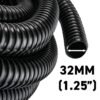 Corrugated pipe 1. 25″ (32mm) with 2 x double wire clips set hose free shipping