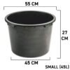 Round Mixing Tub 45L Buckets Free Shipping 11