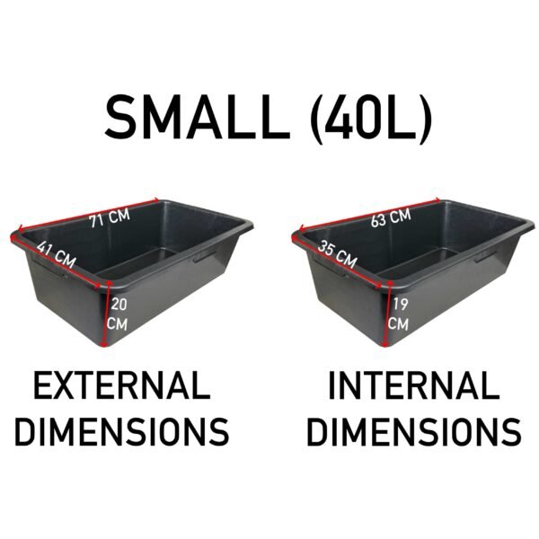 Mixing tub 40l – heavy duty mortar mixing tub container uk diy tools free shipping 9