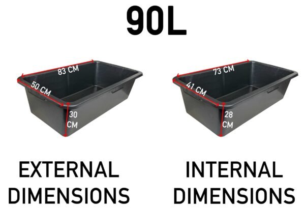 Mixing tub 90l blue – heavy duty mortar mixing tub container uk diy tools free shipping 11