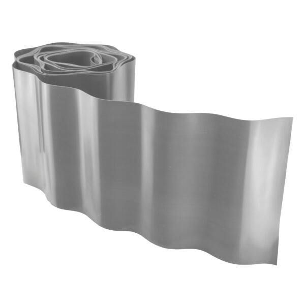 Wavy plastic garden lawn edging, h=20cm, l=9m, light gray – plastic lawn edging border uk plastic lawn edging free shipping 3