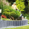 Lawn edging, plastic palisade wood effect, 2. 32m, black – plastic lawn edging border uk