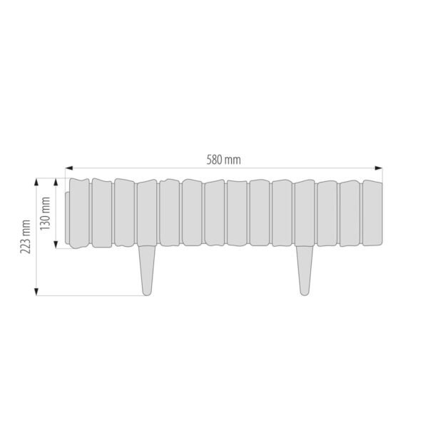 Lawn edging, plastic palisade wood effect, 2. 32m, brown plastic lawn edging free shipping 2