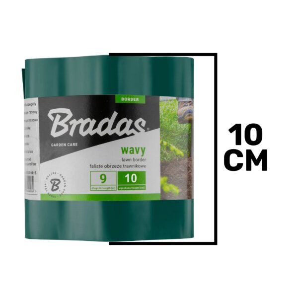 Wavy plastic garden lawn edging, h=10cm, l=9m, green – plastic lawn edging border uk plastic lawn edging free shipping 2