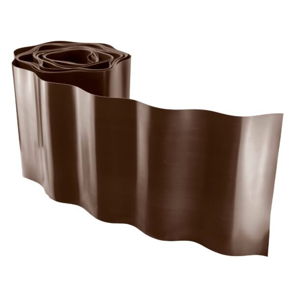 Wavy plastic garden lawn edging, h=25cm, l=9m, brown – plastic lawn edging border uk plastic lawn edging free shipping 2