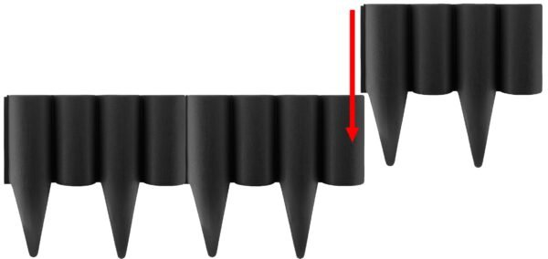 Lawn edging, plastic palisade wood effect, 2. 5m box, black – plastic lawn edging border uk palisades & lawn edging free shipping 3