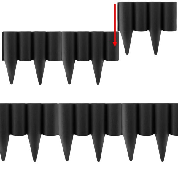 Lawn edging, plastic palisade wood effect, 2. 5m box, black – plastic lawn edging border uk palisades & lawn edging free shipping 4