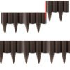 Lawn Edging, Plastic Palisade Wood Effect, 2.5m Box, Brown New Arrivals Free Shipping 23