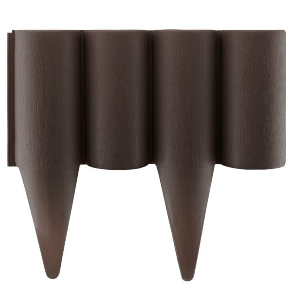 Lawn Edging, Plastic Palisade Wood Effect, 2.5m Box, Brown New Arrivals Free Shipping 5