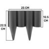 Lawn Edging, Plastic Palisade Wood Effect, 2.5m Box, Gray New Arrivals Free Shipping 25
