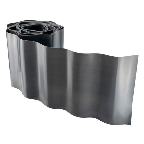 Wavy plastic garden lawn edging, h=10cm, l=9m, gray – plastic lawn edging border uk plastic lawn edging free shipping 4