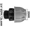 20mm mdpe straight with in-line bspf valve and 16mm barbed – heavy duty pipe & hose fitting uk mdpe fittings free shipping 53