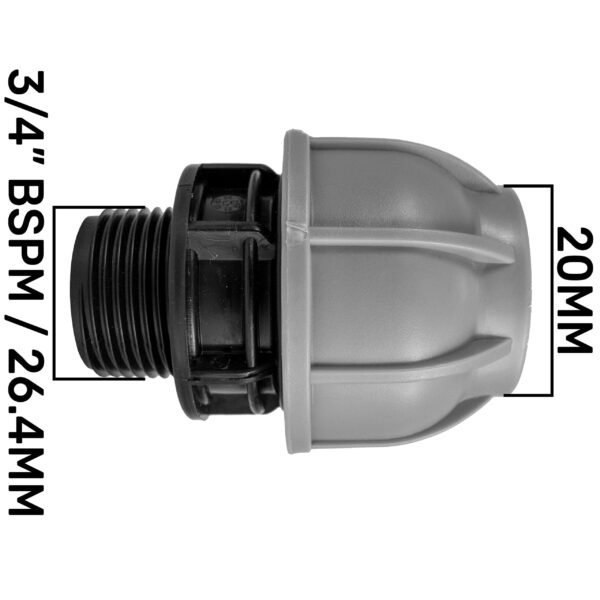 20mm mdpe straight with in-line bspf valve and 16mm barbed – heavy duty pipe & hose fitting uk mdpe fittings free shipping 25