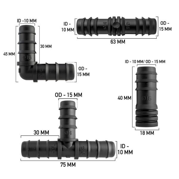 Mix 1/2 inch barb connectors hoz15 – garden tool & accessory uk fittings free shipping 9